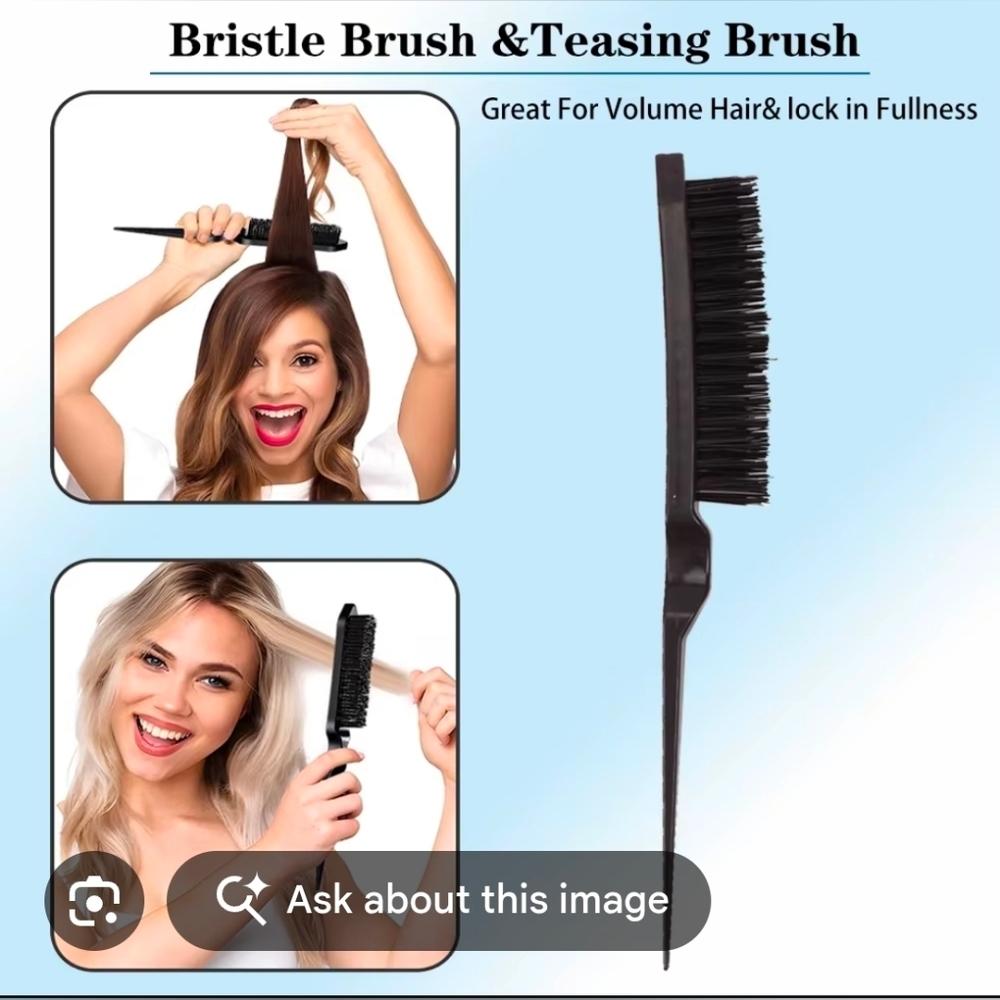 Professional Bristle Teasing Brush - Black BNIB